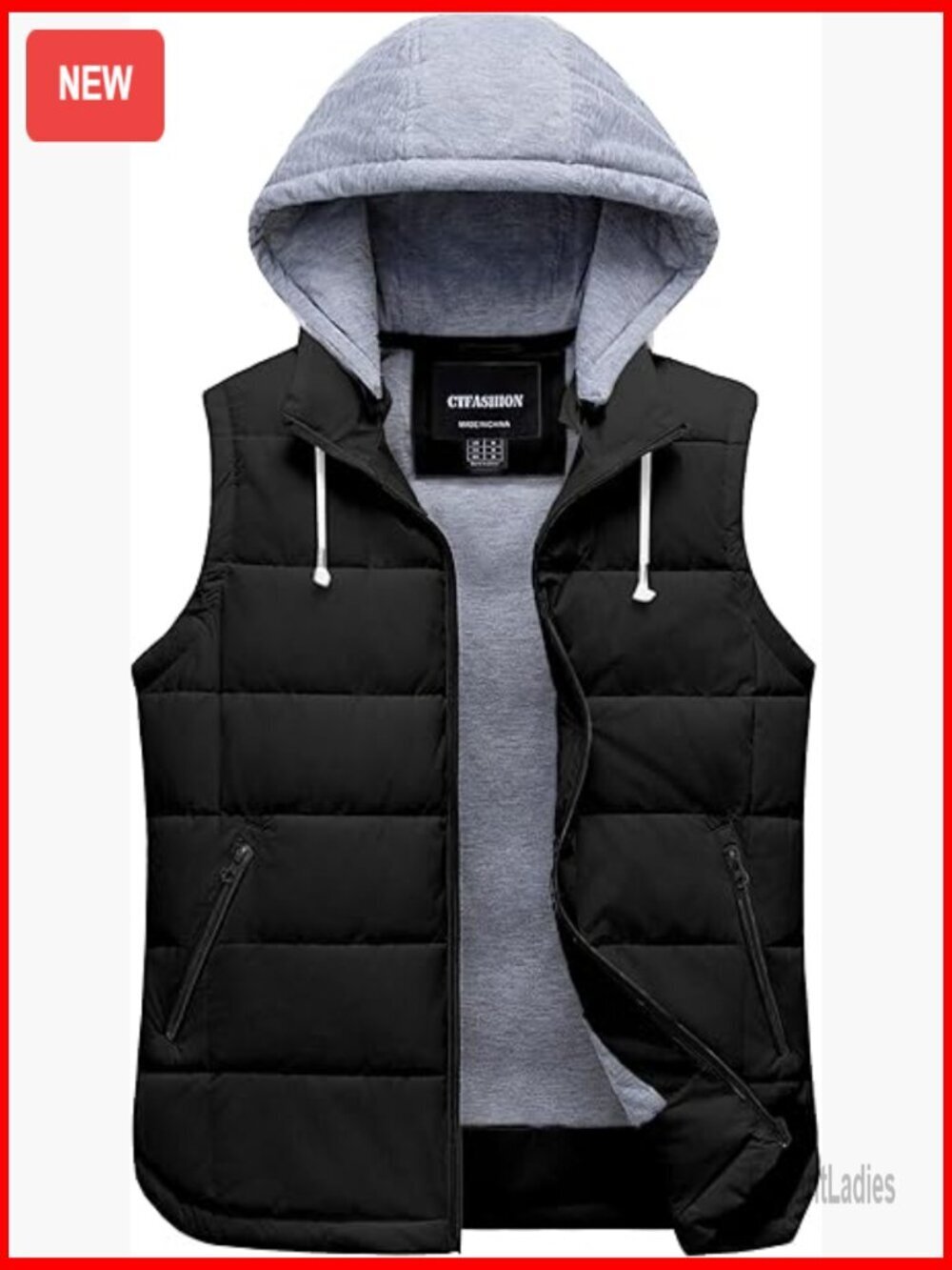 Women's Puffer Vest Sleeveless Jacket Quilted Insulated Removable Hood